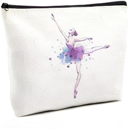 fkovcdy Ballet actress makeup bag ballerina ballet shoe bag dancing girl dancer girl girl recital gift girl ballet lover makeup bag