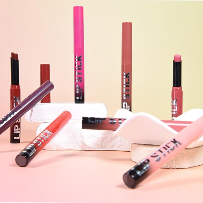 Matte Lipstick Crayon for Women, Rose Wood Lip Stick Pencil 24 Hour Long Lasting Waterproof, Non-Drying Hydrating Formula Lip Gloss Makeup, Vegan & Cruelty-Free, 04