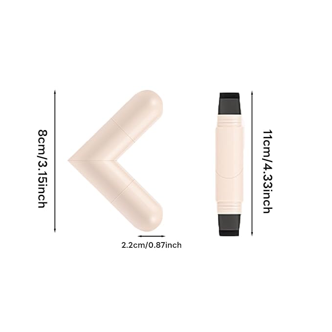Two-piece Rotary Eyeliner Stamp Set - Quick Shaping Tool, Marks Left and Right Eyes, Smudge-Proof and Long-Lasting, Suitable for Beginners and Makeup Artists (Black & Brown)