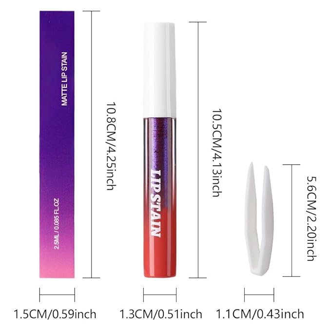 evpct Nude Brown Peel Off Lip Stain Tints with Tweezer, Matte Liquid Lipstick Lip Stain Long Lasting Waterproof for Women, Non-stick Cup Lipstick Peel Off High Pigmented Smudge-proof Easy to Apply, 04