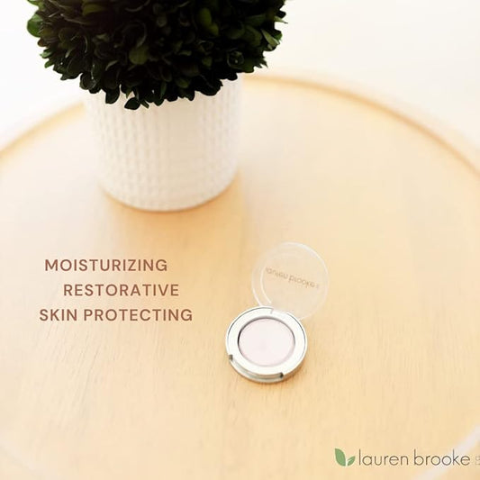 Lauren Brooke Cosmetiques Cream Eyeshadow | Natural Organic Eye Makeup, Richly Pigmented Creme Eyeshadow For Women (White Satin Shimmer)