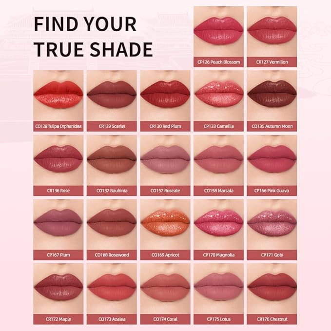 Catkin Moist Lipstick Hydrating High Impact Color Infused with Vitamin E and Avocado Oil Smooth Soft Texture Long Lasting Matte Finish 168