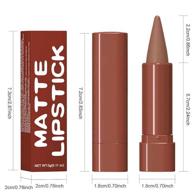 3Pcs Gradient Matte Lipstick Crayon Lip Liner pencil, Flawless Contour Gradual Ombre Effect lip Pencil, Lipstick for Women Long Lasting Waterproof Smudge Proof Lipstick Pencil 06#+07#+09#
