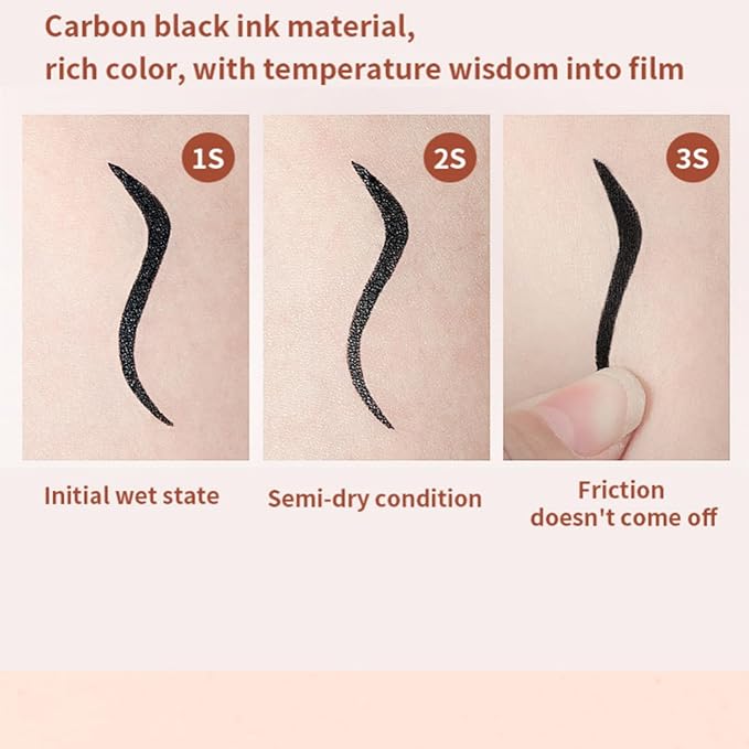 MAEPEOR Ultra-Fine Liquid Eyeliner Light Brown High-Pigmented Matte Eyeliner Pen Stay All Day Makeup with Fine Brush Tip (M03 Light Brown)