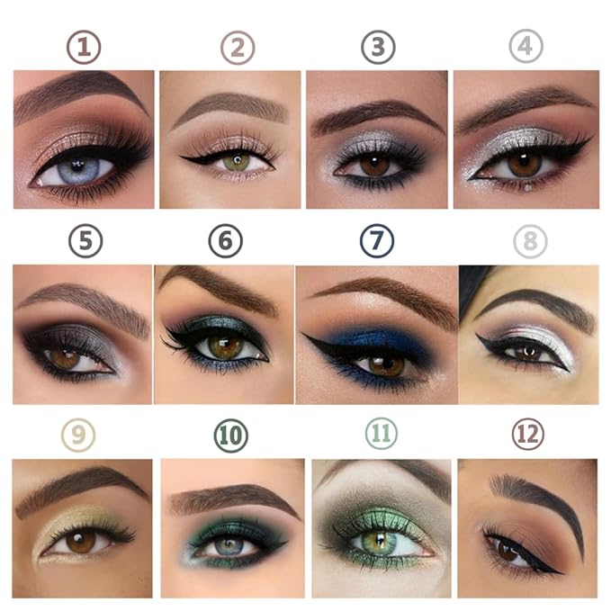 Gray Eyeshadow Stick Makeup, Cream Shimmer Eye Shadow Pencil, Hypoallergenic Waterproof Long Lasting Crayon, Smooth Glitter Primer Palette Eyeliner Make up