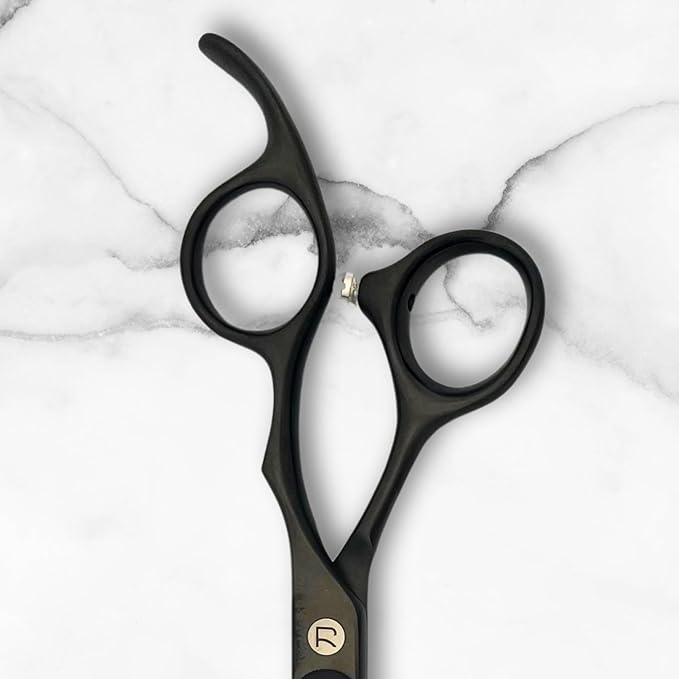 Scissors for Haircutting Professionals - Matte Black Finish - Long Lasting, Sharp Edge for Easy Hair Cuts - 440C Stainless Steel (7.0 Inches)