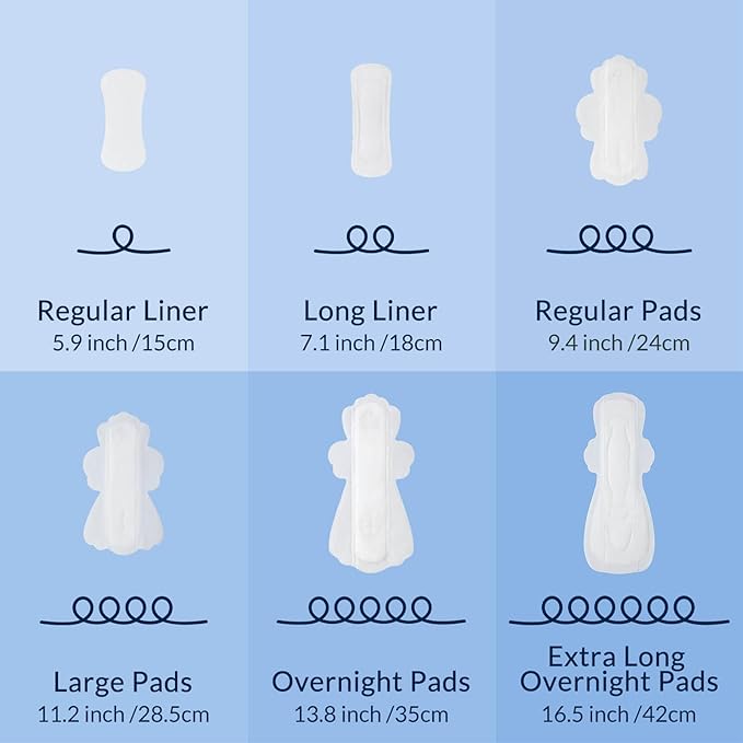 100% Organic Pads for Women 54ct, Ultra Thin Unscented Feminine Period-Pads with Wing, Regular Absorbency Sanitary Pad, Organic Cotton Pad Menstrual (Regular, Size 3, 54 Count)