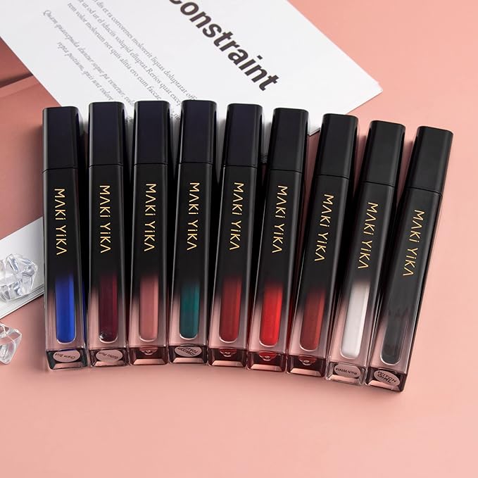 MAKI YIKA Dark Red Lipstick for Women Color Stay Long Lasting Lipsticks, No Smudge Matte Liquid Lipstick Transferproof Cruelty-Free Lip Color | PARTY GO