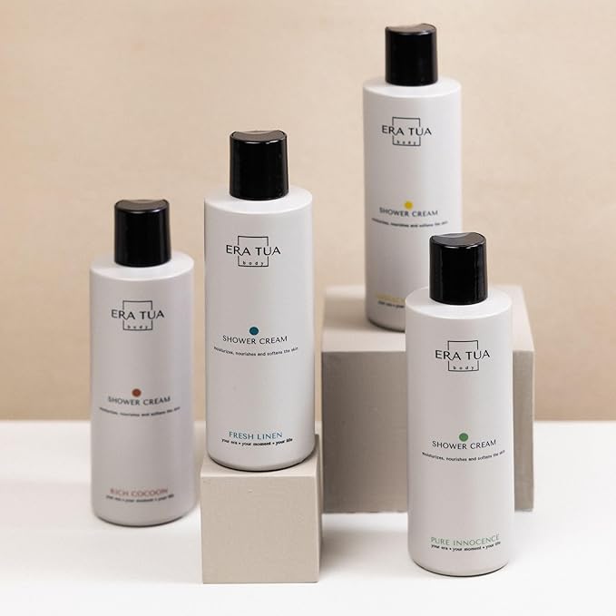 Rich Cocoon Shower Cream | Dutch Made & Formulated Moisturizing Body Wash for All Skin Types | Cozy Scent of Warm Wood, White Amber & Jasmine 200 ML