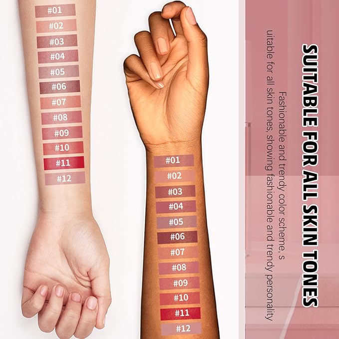 Matte Lip Gloss, Lip Gloss Silky Smooth Finish, Lipgloss Makeup Colorful and Creamy Texture, Lipstick for Every Occasion, Lip Oil Moisturizing and Hydrated #06