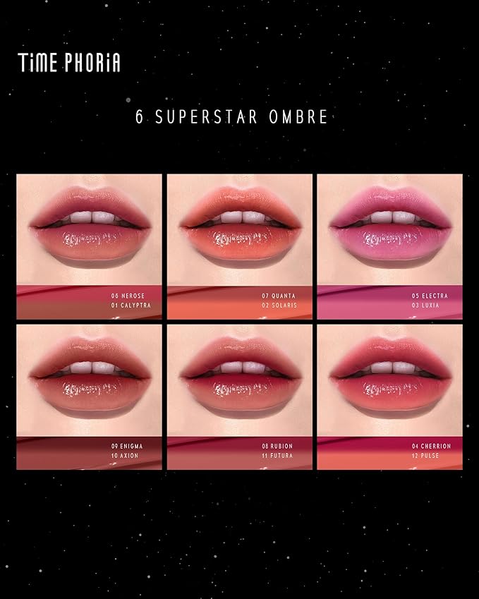 STELLAR DUST LIP STAIN-Long Lasting, Waterproof and Transferproof Lip Tint, Glossy Finish Lip Gloss, Lightweight Lipstick, High Coverage, Stocking Stuffers For Teen Girls (06 NEROSE)
