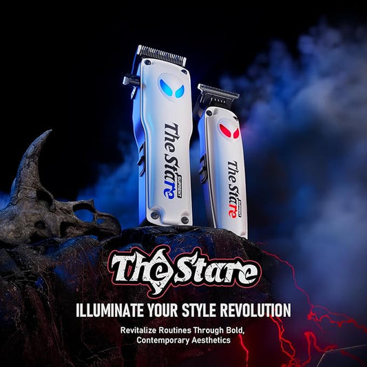 SUPRENT Hair Clippers for Men Professional – 7500 RPM Cordless Hair Cutting Kit, Electric Clippers and Trimmer Combo Set, Rechargeable Haircut Kit for Barber & Home Use (White)