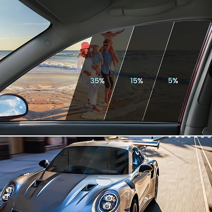 Car Window Tint 20% VLT - 20" in x 20' Ft Nano Carbon Window Tint Privacy Film for Car, Heat & UV Blocking, Glare Reduction and Scratch Resistant Automotive Tinting Roll