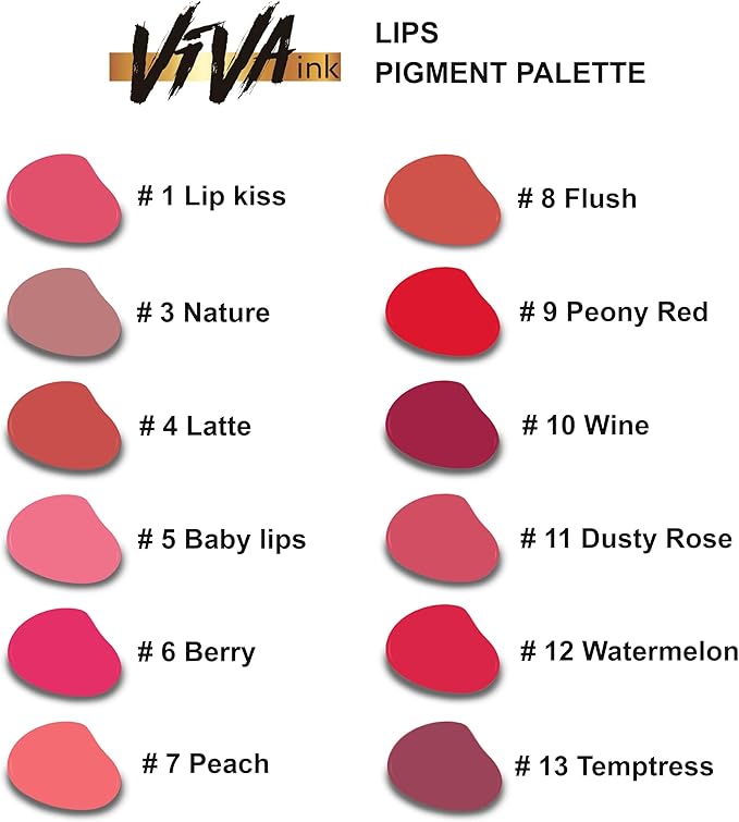 Lip Pigment – Flush – Permanent Lip Makeup – Microblading Ink for Durable and Colorful Lips – Long Lasting Color Lip Cosmetics (0.2 oz)