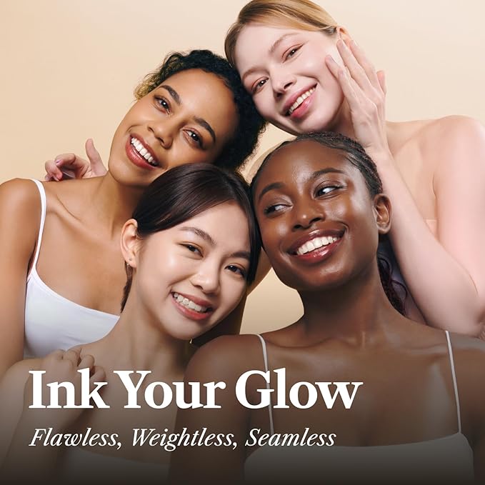 THE FACE SHOP Ink Lasting Liquid Foundation, Full Coverage, 72‑Hour Wear Semi‑Matte Finish, Makeup with Bakuchiol, N310 Almond, 0.84 Fl. Oz.