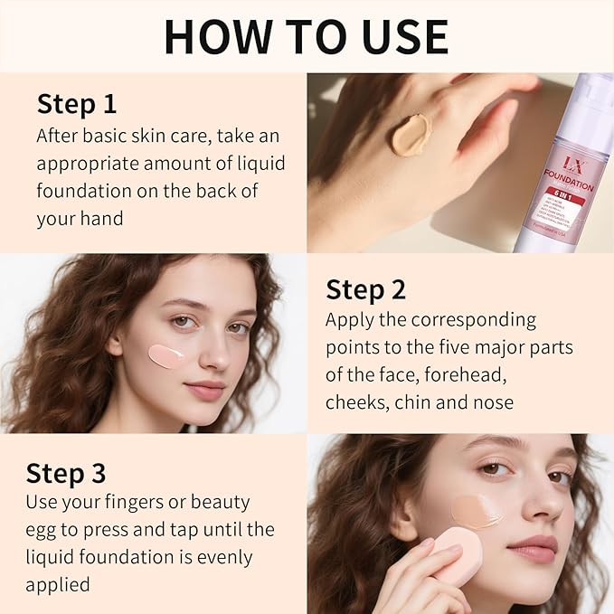 Acne-serum Foundation with Salicylic Acid & Vitamin E, Sensitive Skin Foundation Vegan & Non-Comedogenic for Acne Prone Skin Care, 405 Deep