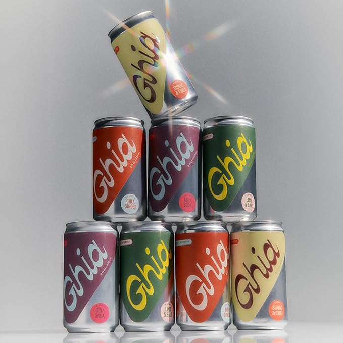 Ghia Non-Alcoholic Le Spritz | Ginger 12-Pack | Canned Mocktail & Cocktail Mixer, Zero Proof Sparkling Apéritif with Soothing Herbal Extracts | No Sugar, No Artificial Flavors, Caffeine-Free