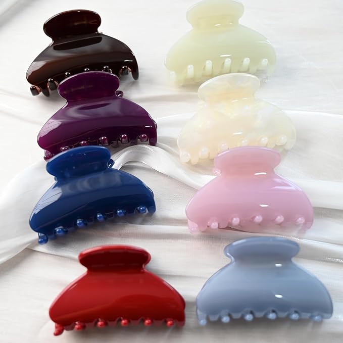 Handmade Celluloid Acetate French Design Barrettes Tortoise Shell Claws Hair Claw Luxury Fashion Accessories Hair Clip for Women (burgundyred)