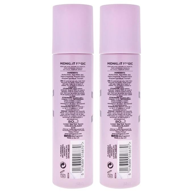 So...? Midnight Magic Perfume Mist for Women - 4.7 oz Mist - Pack of 2