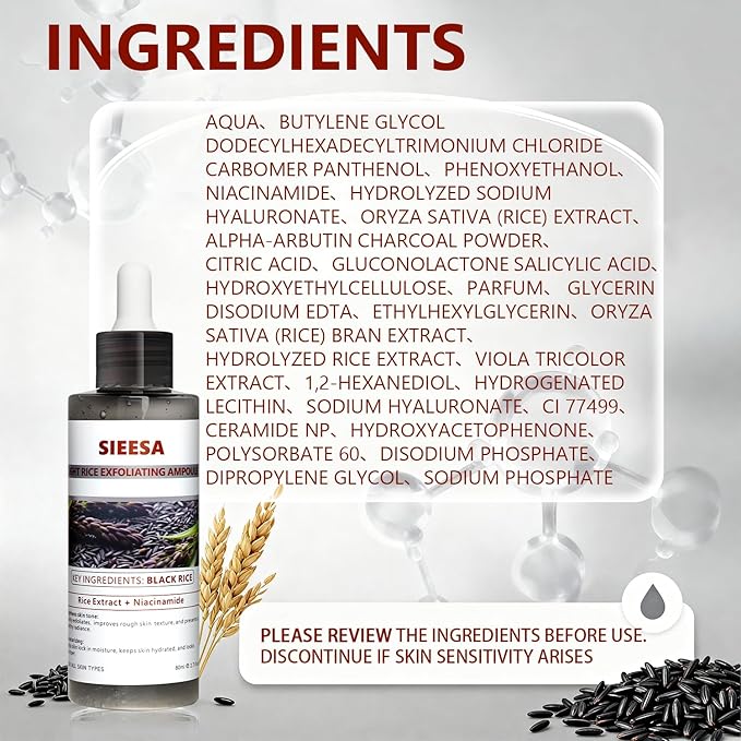 Peel Shot Glow Black Rice Peeling Ampoule, Rice Extract Exfoliating Serum Dead Skin Care for Face and Body Scrub, Gentle Skincare, Pore Refiner & Deep Hydration for All Skin Types(80ML/2.71 Fl Oz)