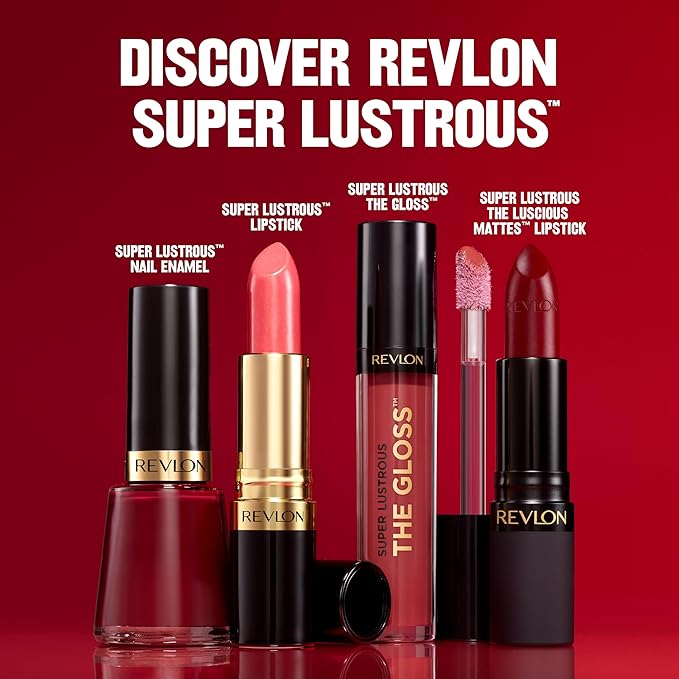 REVLON Super Lustrous Lip Gloss, Non-Sticky, Hydrating, High Shine Finish, 275 Dusk Darling, 0.13 oz (Pack of 2)