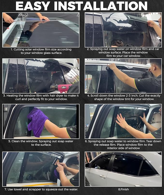 RP Remarkable Power Car Window Tint Film 75% VLT, 20" in x 30' FT UVR 99% Heat& UV Block, Scratch Resistant, undisturbed Signal, Privacy Film for Windshield, Professional Auto Car Tint Roll