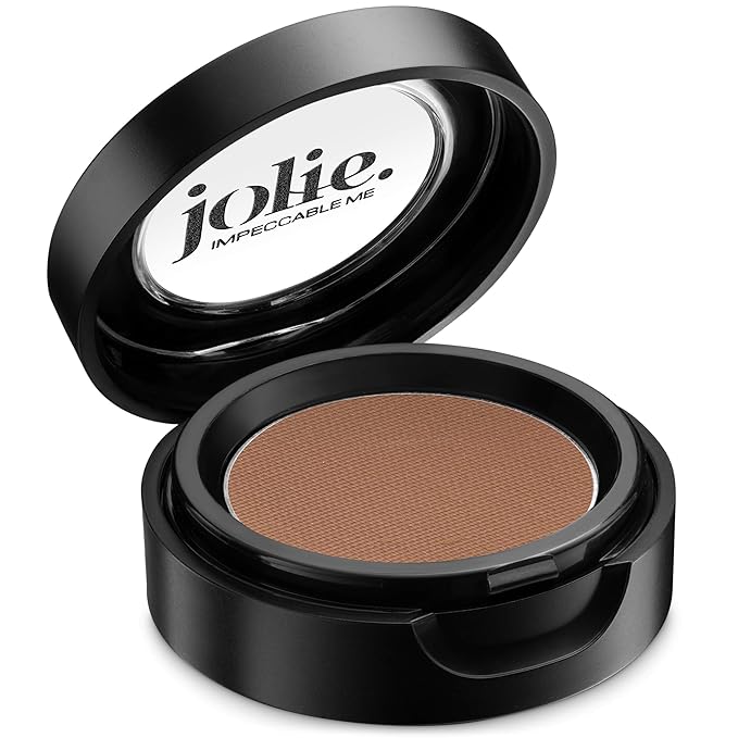 Jolie Cosmetics Powder Pressed Matte Eyeshadows - Cruelty Free, Vegan, Single Pan Eyeshadow 1.48g Base Neutrals (Mahogany)