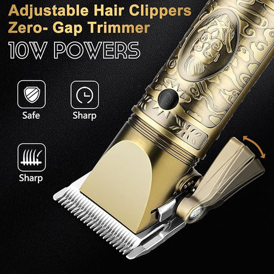 GSKY Hair Clippers for Men Professional, Cordless Clippers for Hair Cutting, Mens Hair Clippers and Trimmer Kit for Barber with LED Display