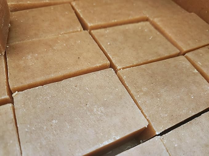 fat & ash Beef Tallow Soap Bar (8 Pack) - VERY SIMPLE INGREDIENTS - Organic and Moisturizing - Handmade in USA - Family Recipe - Long-Lasting, All-Natural, For Dry Skin