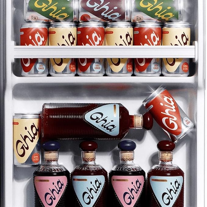 Ghia Non-Alcoholic Le Spritz | Variety 16-Pack | Canned Mocktail & Cocktail Mixer, Zero Proof Sparkling Apéritif with Soothing Herbal Extracts | No Sugar, No Artificial Flavors, Caffeine-Free (Lime & Salt, Soda, Ginger, Sumac & Chili)