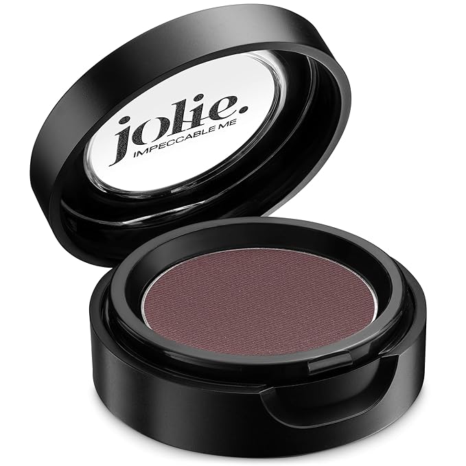 Jolie Cosmetics Powder Pressed Matte Eyeshadows - Cruelty Free, Vegan, Single Pan Eyeshadow 1.48g Warm Neutrals (Earthly Wine)