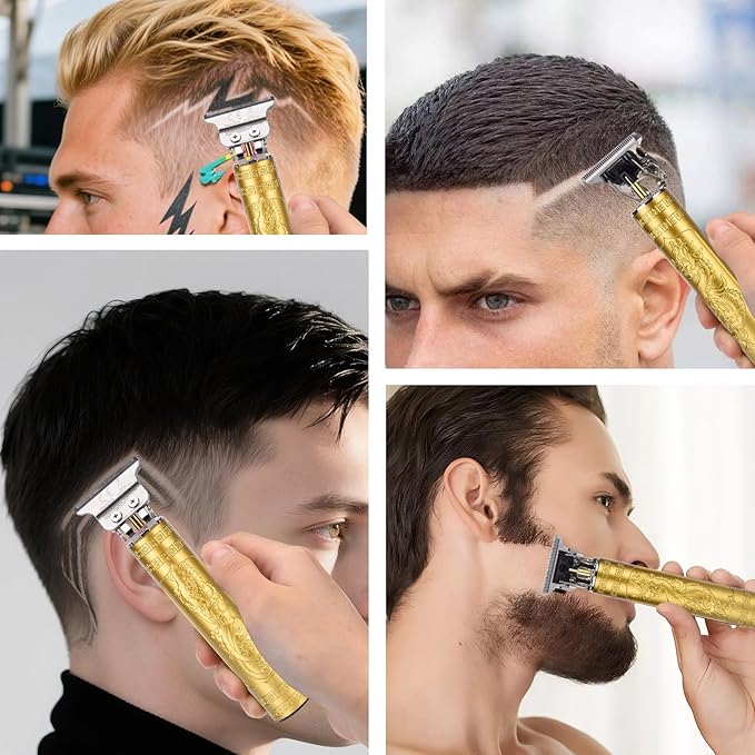 LQTⓇ Professional Beard Trimmer for Men, Rechargeable Hair Trimmer, Hair Clipper for for Hair Cutting, Cordless Electric Razor Shavers, Mens Gifts(Black)