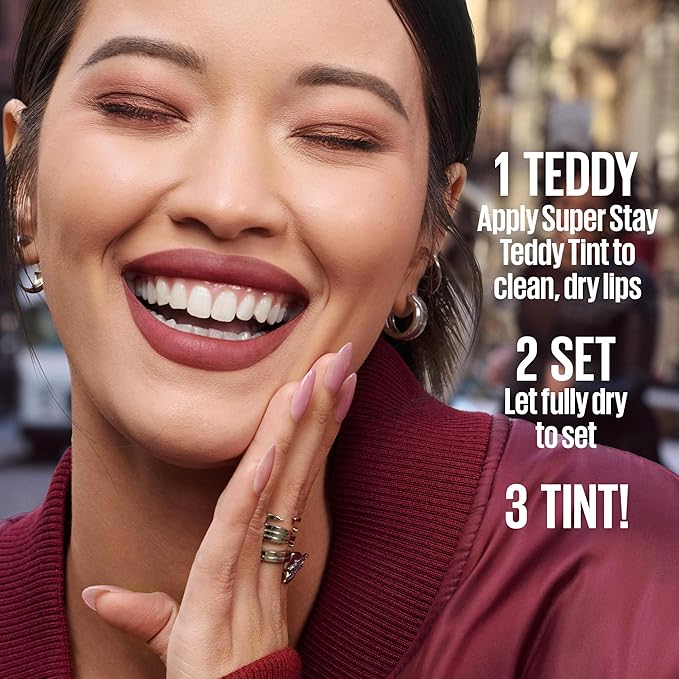 MAYBELLINE Super Stay Teddy Lip Tint, Long Lasting Matte Lipstick for Up To 12HR Wear, Soft Era, 1 Count
