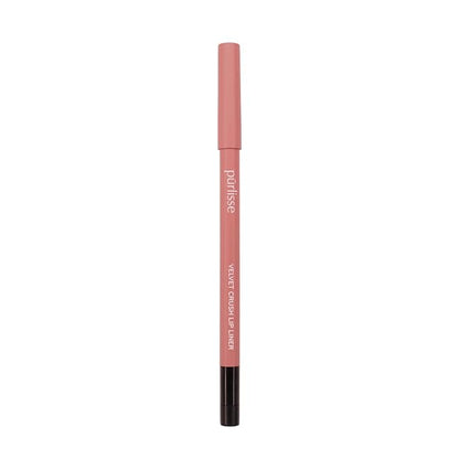 pūrlisse Velvet Crush Long Lasting Creamy Lip Liner Pencil - Matte Smudge-Proof Lip Pencil - Enriched with Bakuchiol, Macadamia Seed Oil & Shea Butter to Soften & Smooth - Pink Nude (0.02 oz)