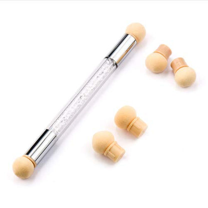 WOKOTO 4 Pcs Ombre Nail Brush Ombre Brush For Gel Nails Gradient Nail Sponges For Ombre Brushes For Acrylic Nails Set Nail Art Brushes For Acrylic Application Nail Art Tools For Nail Art