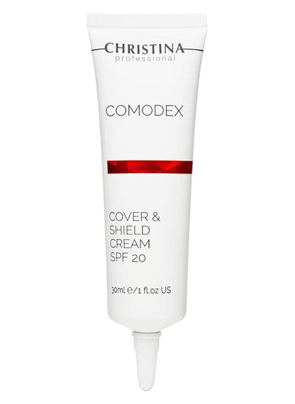Christina Cover & Shield Cream SPF 20 Blemish Concealer - 30 ml - Protect and Soothe with Botanical Extracts - for Open Pores, Combination, Normal and Oily Skin