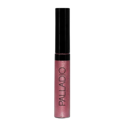 Palladio Lip Gloss, Champagne, Non-Sticky, Contains Vitamin E and Aloe, Offers Intense Color and Moisturization, Minimizes Lip Wrinkles, Softens Lips with Beautiful Shiny Finish, Facet Diamond