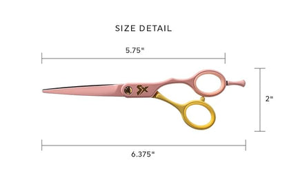 Cricket Shear Xpressions It's All Good 5.75" Professional Hair Cutting Scissors - Barber Scissors, Japanese Stainless Steel for Stylists and Home Use, It's The Dopamine For Me, Pink