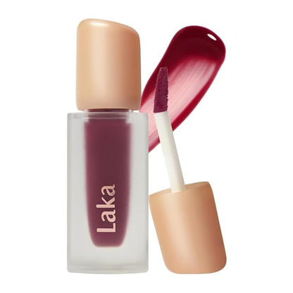 Laka Fruity Glam Tint, Glowing Lip Stain with Wide Color Spectrum, Hydrating & Lightweight Texture, Long-Lasting Bold Stain, Non-Sticky, Vegan, K-Beauty (#115 Envy, 4.5g/0.15oz)