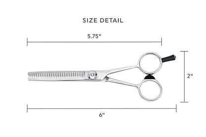 Cricket S3 T-30 Thinning Shears Professional Stylist Barber Hair Cutting Scissors, Removes Bulk, Convex Edge, Hand Polished Swedish Steel