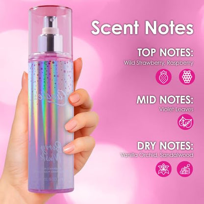 CANDIE'S Berry Musk Fragrance Mist - Sweet, Long-Lasting Perfume for Women, Luxurious All-Day Freshness, Ideal Body Cologne for Ladies, Feminine Scent, Lasts All Day, Must-Have Fragrance, 8.4 fl oz