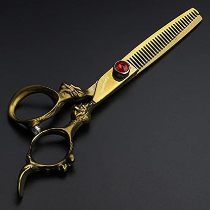 Professional Japanese Hair Scissors - 440C Stainless Steel/Rose Razor With Scissors Bag Gift (6-Inch 2pc-A)