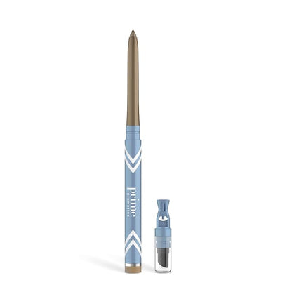 PRIME PROMETICS PrimeEyes Glide Eyeliner for Mature Women – Waterproof, Long-Stay and Mess-Proof – Gel Creme Texture, Discreet Sharpener and Effective Smudger (Golden Metallic)