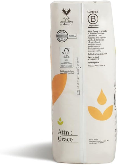 Attn: Grace Heavy Incontinence Pads for WomenWomen 2-Pack (56 Pads Total / 28 per Pack) - High Absorbency for Sensitive Skin | Protection for Heavy Bladder Leakage/Discreet, Breathable, & Plant-Based