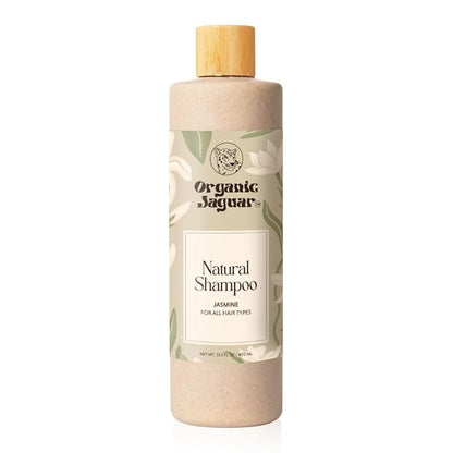 Organic Jaguar Natural Shampoo for Hair Care, Sulfate Free Shampoo with Castor Oil, Jasmine, Glycerin, Aloe Vera & Mild Thickening Agent, Dry to Color Treated to All Hair, 13.5 fl oz