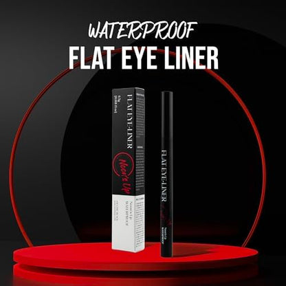 NOON'S UP Flat Eye-Liner - Waterproof Liquid Eyeliner Pen | Ultra-Slim & Bold Black Eyeliner | Quick-Dry & Waterproof Liquid Liner | Long Wear & No Smudge | Look-Defining Black Pen (0.018 Fl. Oz.)