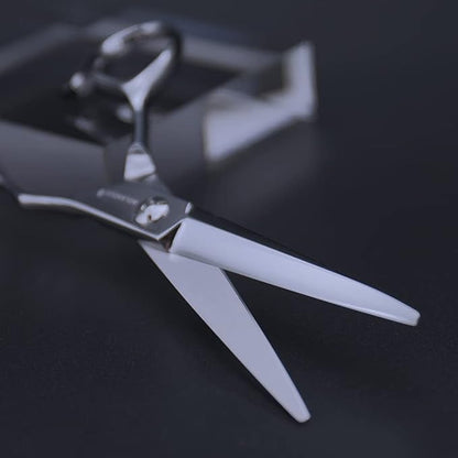 AOLANDUO Hair Scissors Professional Left Handed, VG10 Steel Left Handed Barber Shears, Razor Edge, Offset Ergonomic, Precision Hair Cutting Scissors for Salon & Home, 1 Count, 5.5 Inch