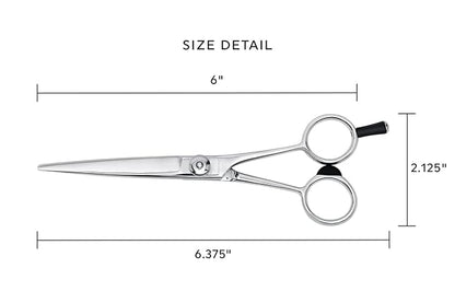 Cricket S3 Premium Series 600 Professional Hair Cutting Shears - High-Performance Swedish Steel, Convex Edge Blades, Adjustable Tension Knob - Durable, Precision Styling Scissors – 6 Inch