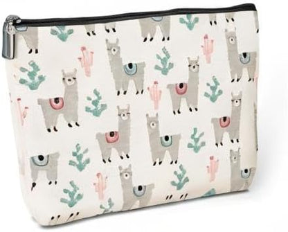 jeilink Cute Llamas Makeup Bag Alpaca Llama Gifts Funny Llama Stuff Decor for Llamas Lover Christmas Birthday Gifts for Women Animal Lovers Girl Daughter Best Friend BFF Niece Sister Toiletry Bag