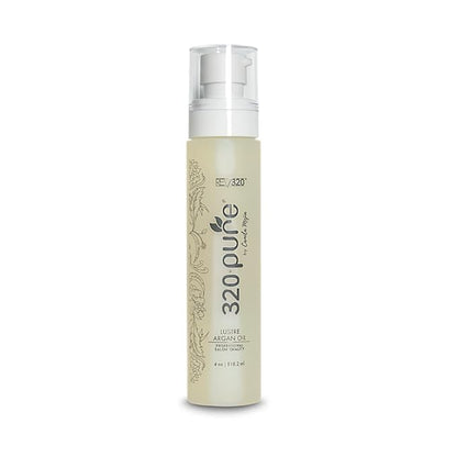 Rev320 320Pure Lustre Argan Oil For Hair 4oz Pump, Aceite de argán para el cabello, Argan Oil Hair Treatment with Pure Argon for Color-Treated, Damaged, Dry, Straight and Curly